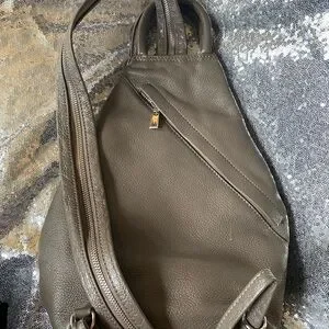 Valentina | Bags | Valentina Grey Leather Backpack With  display picture 2